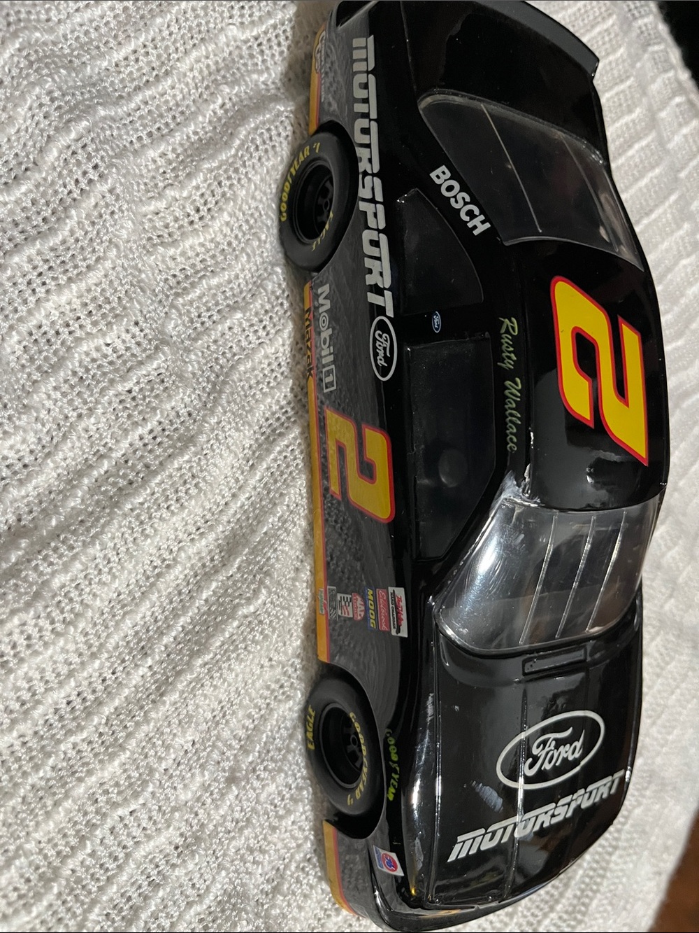 Ford Black Kids Toy Race Car with Yellow-Red #2 Graphics